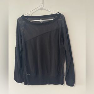 Nike long sleeve with sheer panels small